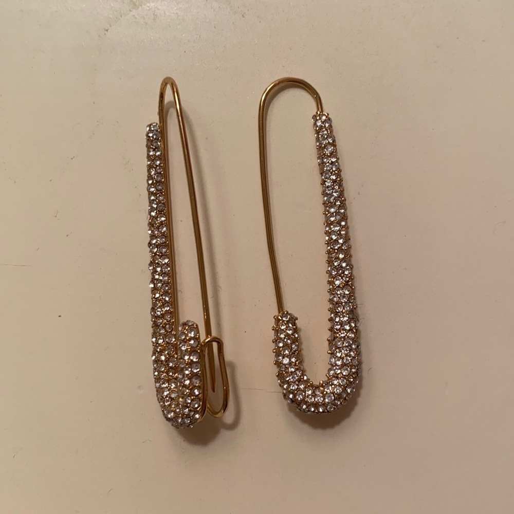 BaubleBar safety pin earrings